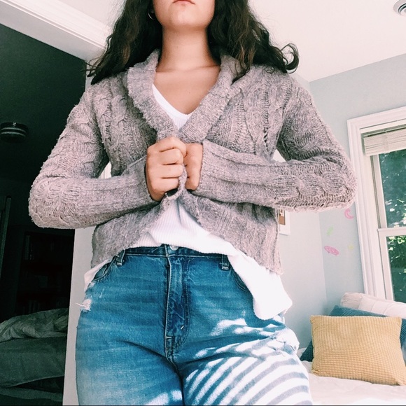 Oatmeal free people sweater - Picture 5 of 6